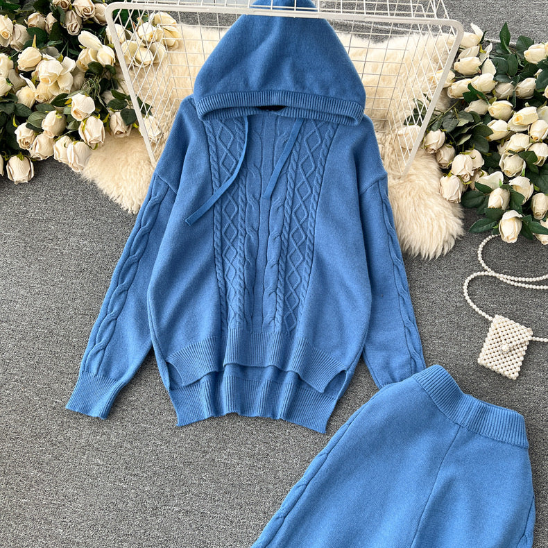 Mimay Knitted Hoodie And pants Set